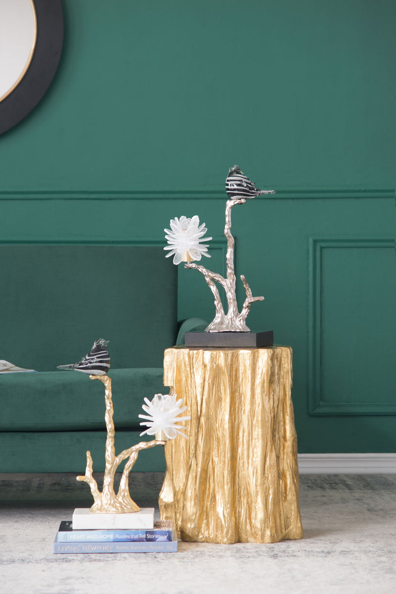 Aluminum Candle Holder With Marble Stand