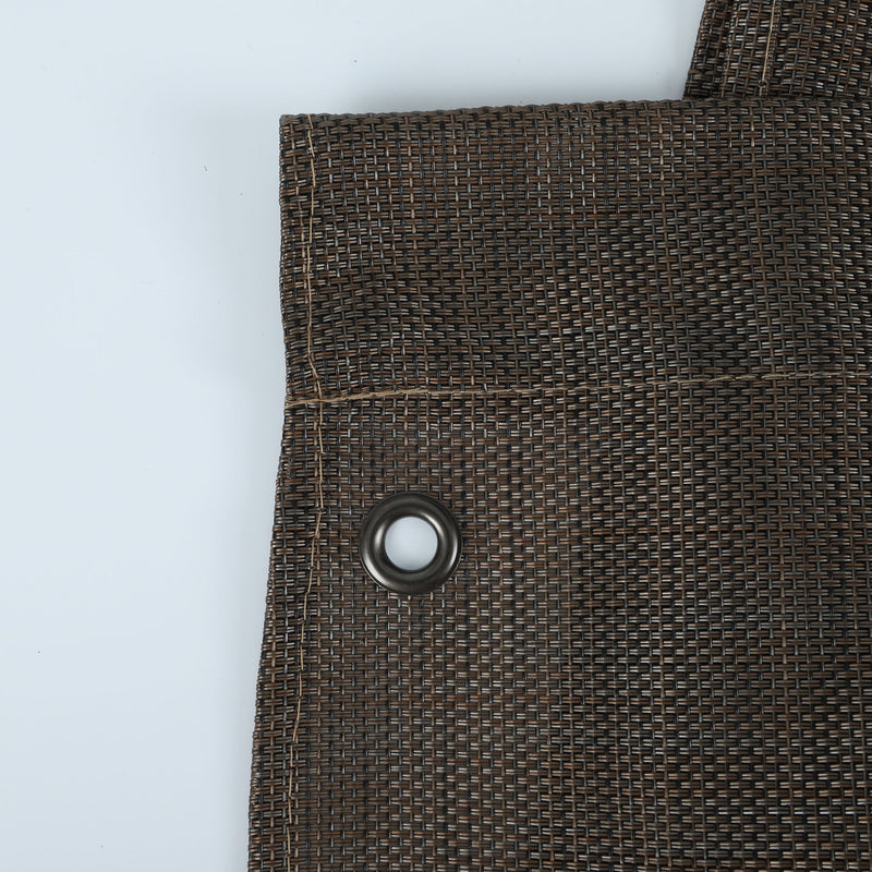 13' X 7.7' Outdoor Pergola Sun Shade Cover Cloth Patio Canopy Hdpe Permeable With Grommets - Brown