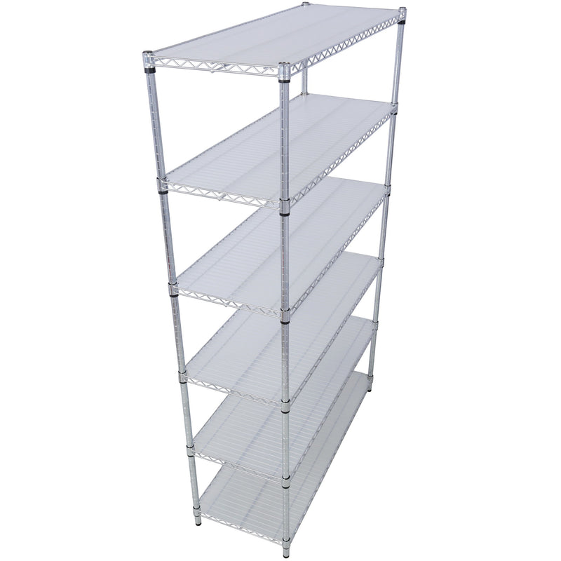 6 Tier 6000Lbs Capacity Nsf Metal Shelf Wire Shelving Unit, Heavy Duty Adjustable Storage Rack With Wheels & Shelf Liners For Commercial Grade Utility Steel Storage Rack