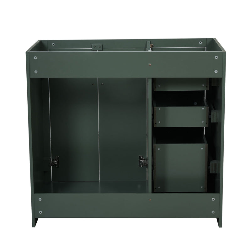 Retro Style Bathroom Vanity, 3 Drawers & Soft Closing Doors