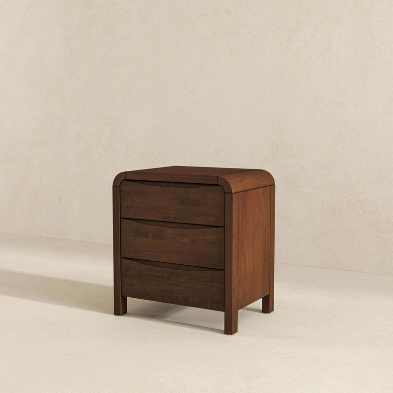 Lionel - Nightstand 3 Drawer Bed Side Table - Brown