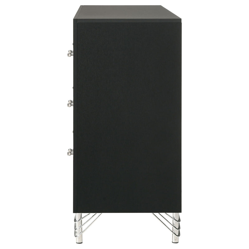 Malcolm - 6 Drawer Dresser Cabinet - Black