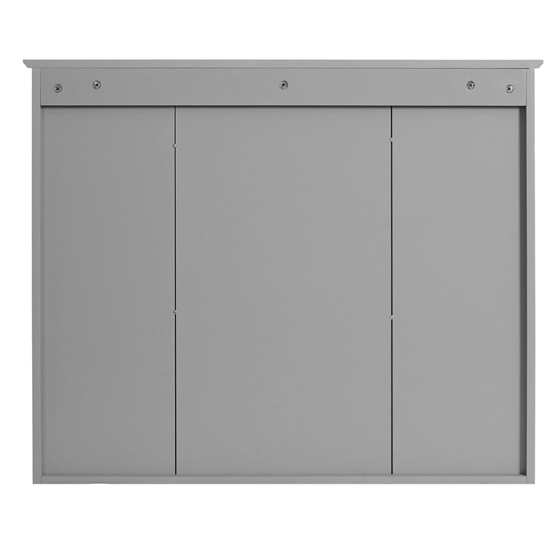 Wall Mounted Bathroom Medicine Wall Cabinet With Mirror & Open Shelves
