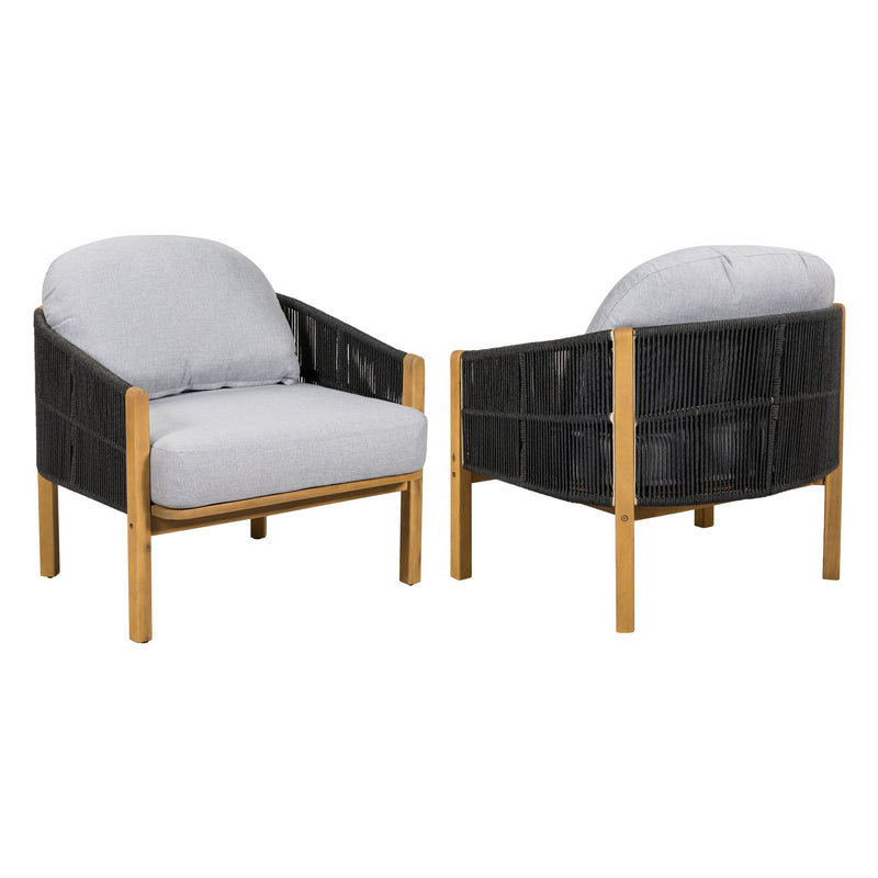 Grotta - Outdoor Wood Club Chair (Set of 2)