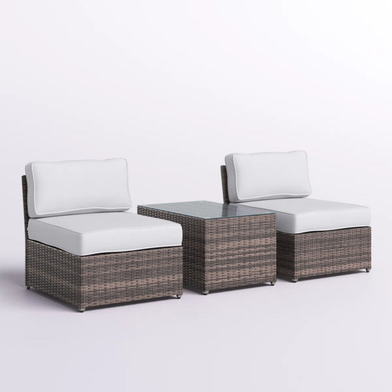 Modern Wicker Outdoor Seating Set With Cushions
