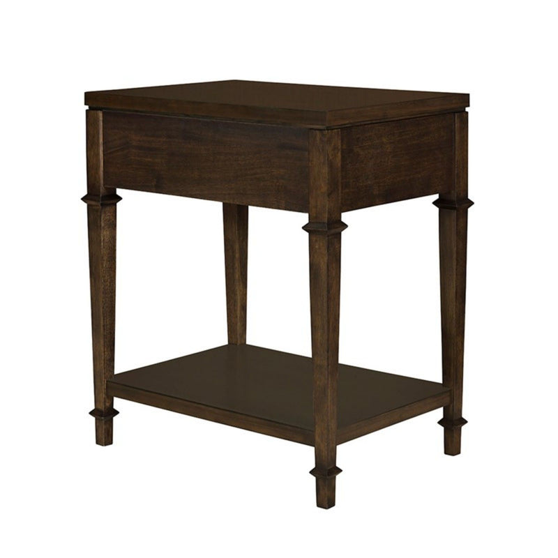 Kenna - Nightstand With Storage - Dark Coffee
