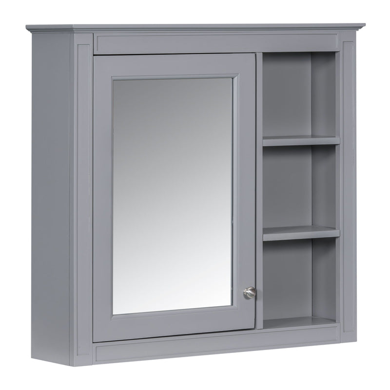 Wall Mounted Medicine Cabinet With Mirror And 3 Open Shelves