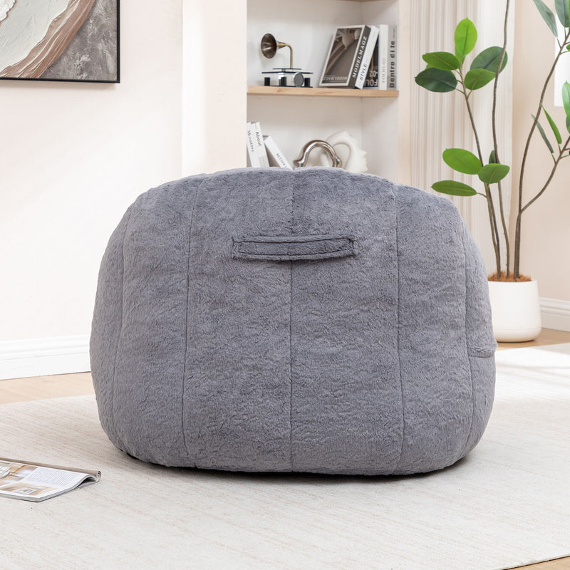 Beanbag Chair, Beanbag Sofa Chair With Armrests Stuffed High Density Foam