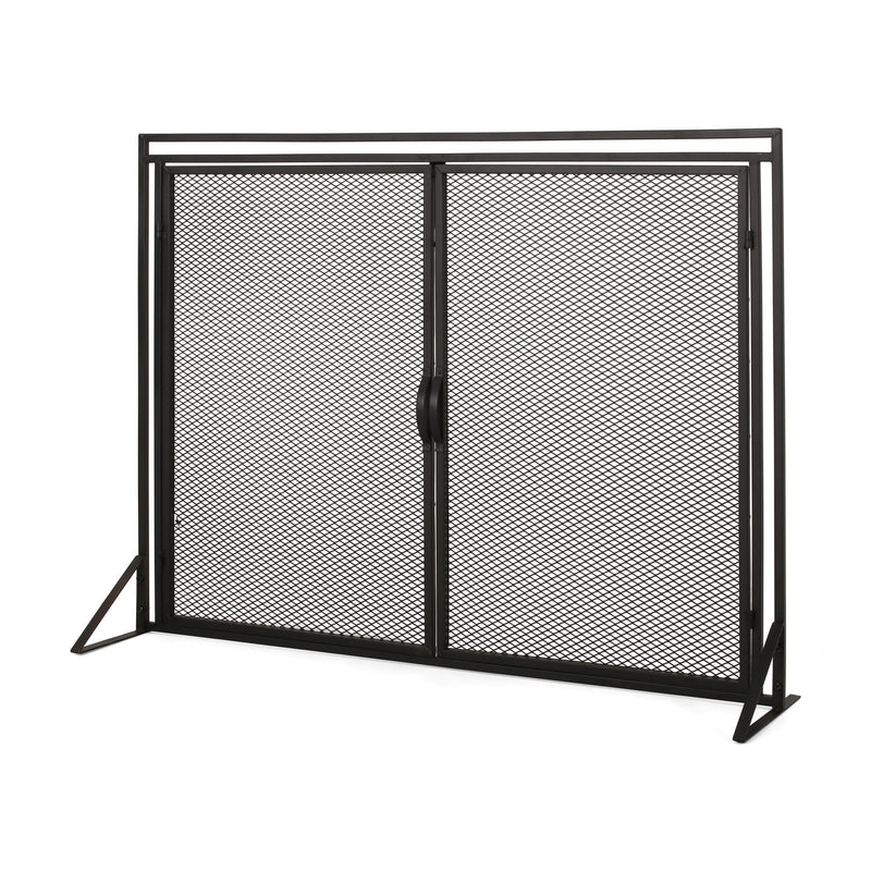 Samantha - Iron Fireplace Screen 2 Door Design