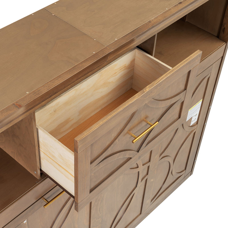 Murphy Bed With Charging Station And Drawer