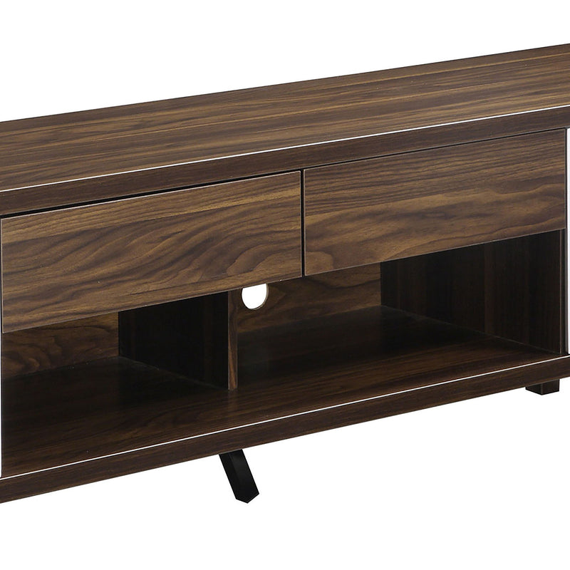 2 Door TV Console With Storage - Walnut