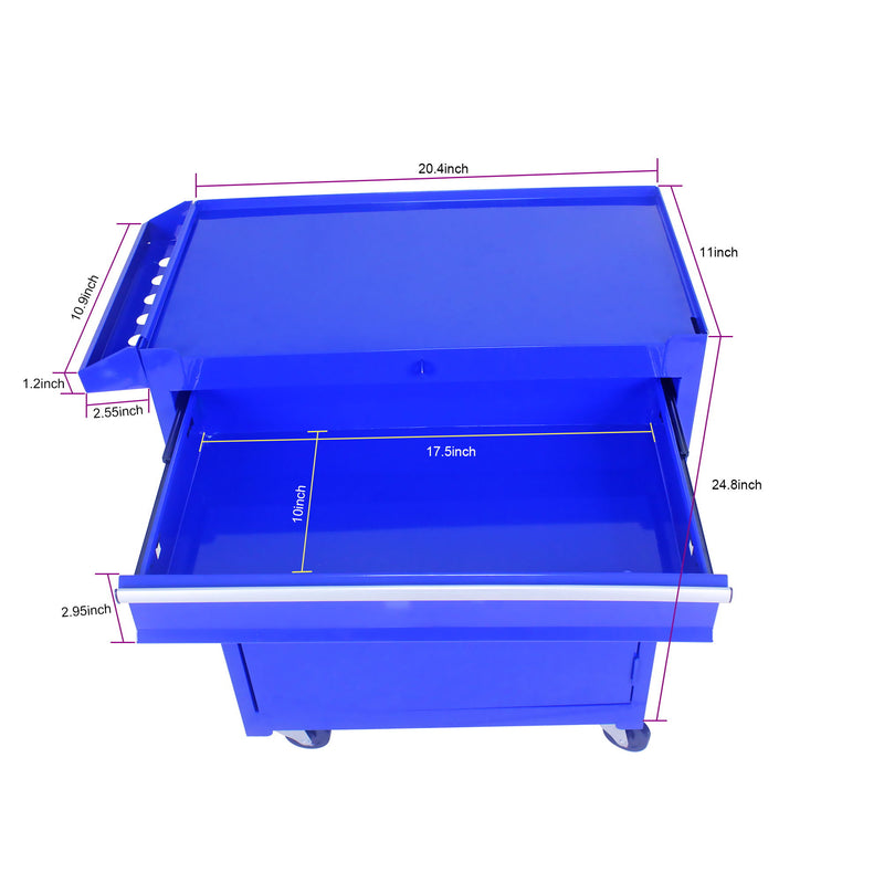 High Capacity Rolling Tool Chest With Wheels And Drawers, Storage Cabinet