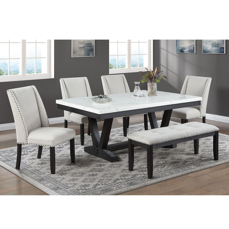 Upholstered Wingback Dining Chairs With Nailhead Trim (Set of 2) - Antique Black