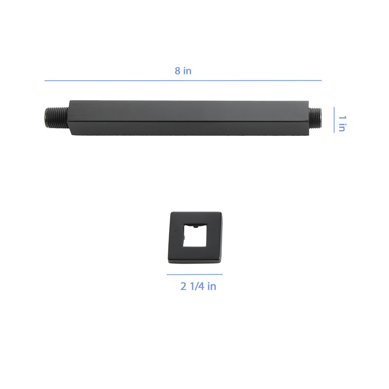 Premium 8" Ceiling Mounted Shower Arm With Flange