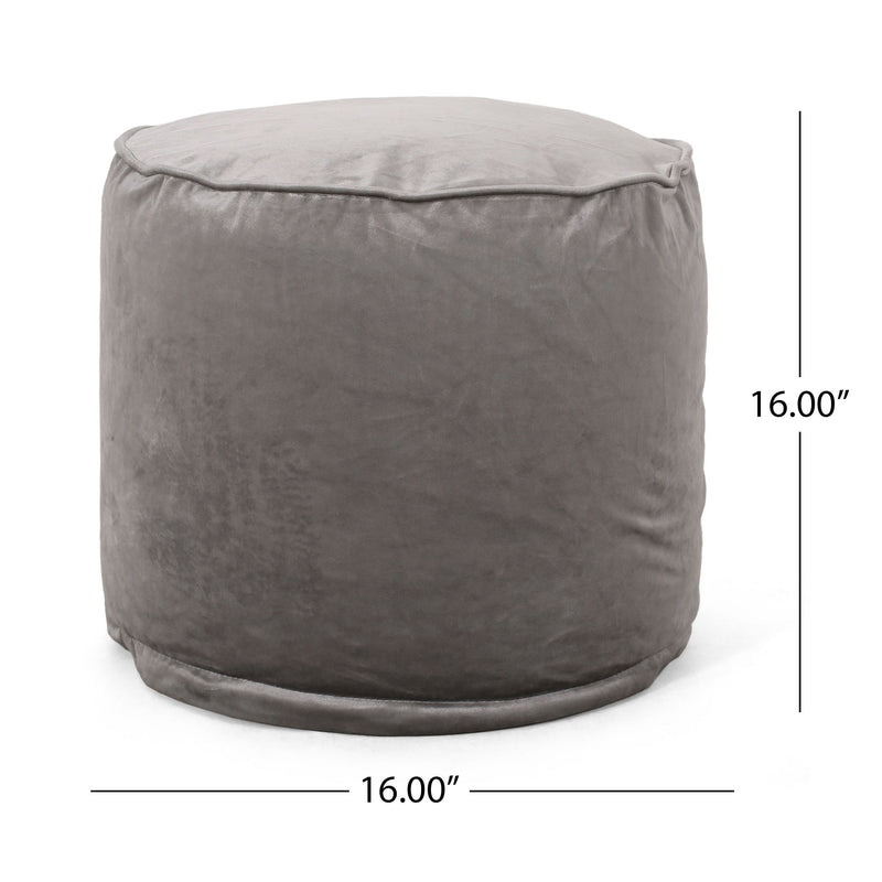 Shimon - Cylinder Pouf Ottoman And Floor Cushion