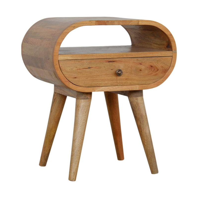 Circular Open Bedside Nightstand