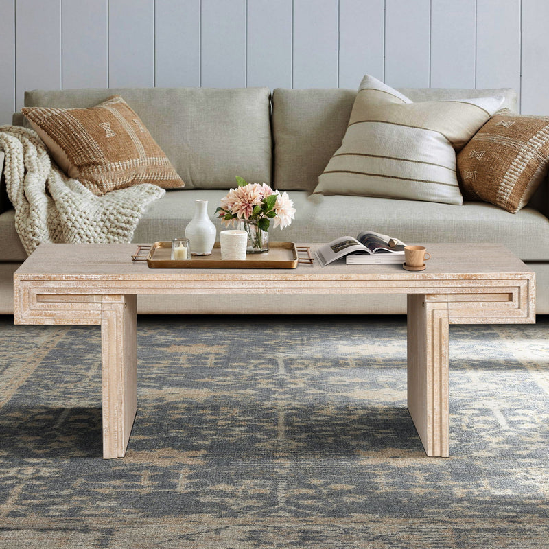 American Vintage Industrial Coffee Table, Double Tier Design