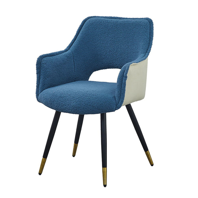 Side Chair, Living Room Bedroom Kitchen Vanity Accent Chair (Set of 2) - Blue
