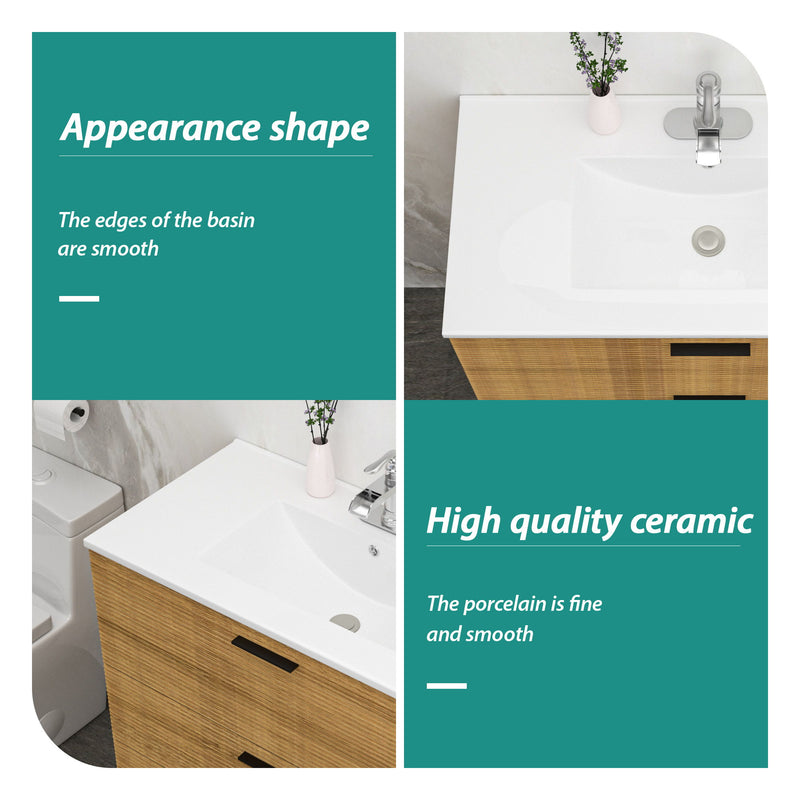 Premium Rectangular Vanity Top With Single Faucet Hole And Overflow