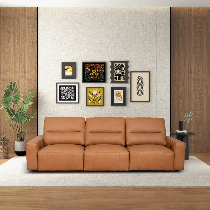 Grant - Triple Power Convertible Sofa - Cognac