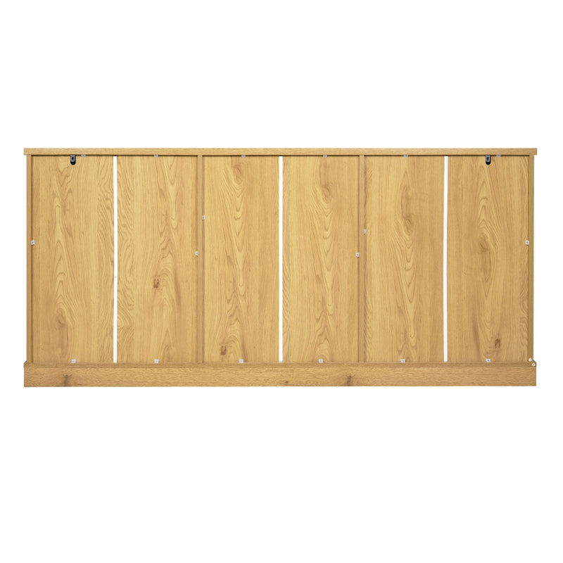 Sideboard Cabinet With 3 Drawers And 6 Arched Glass Doors