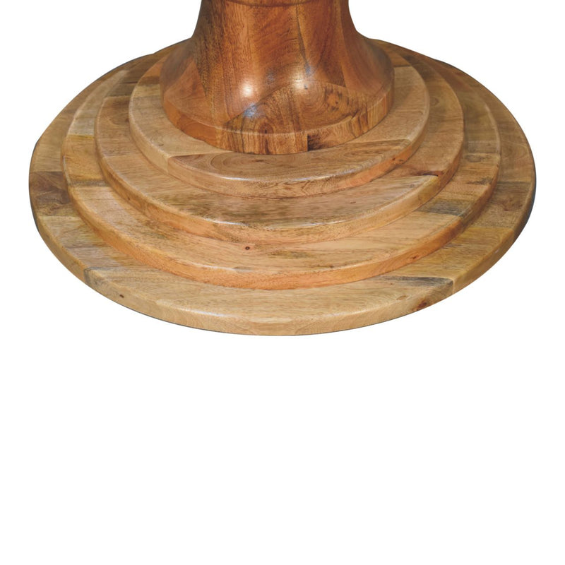 Round Turned Dining Table - Oak