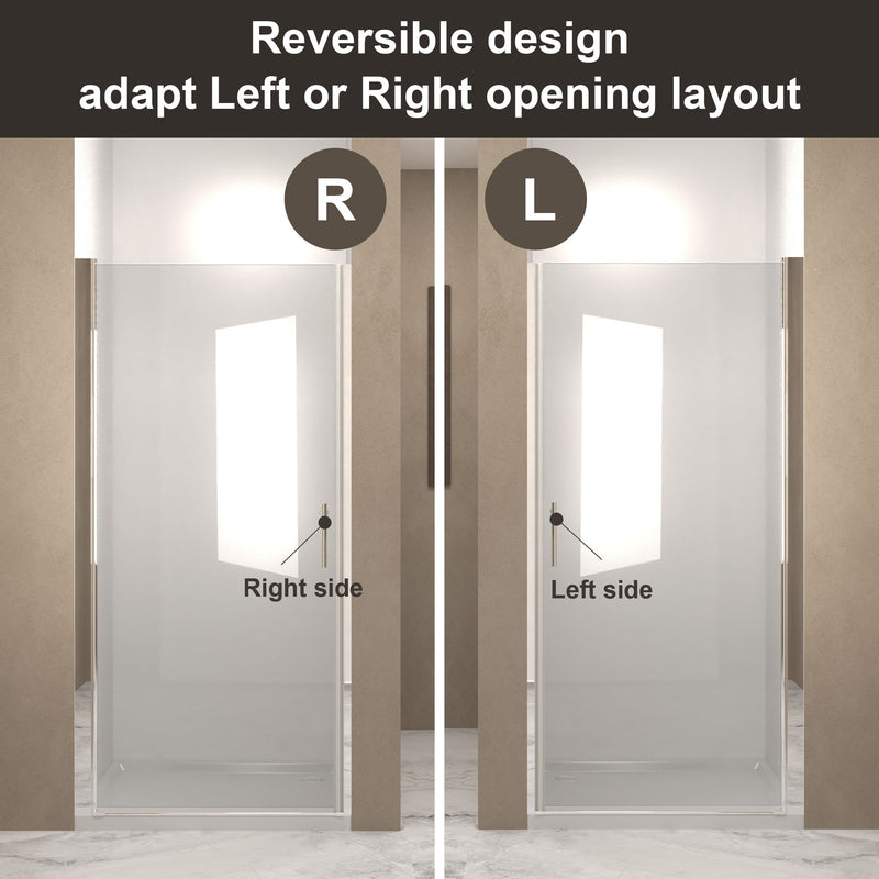Shower Door With Glass And Explosion Proof Safety Film