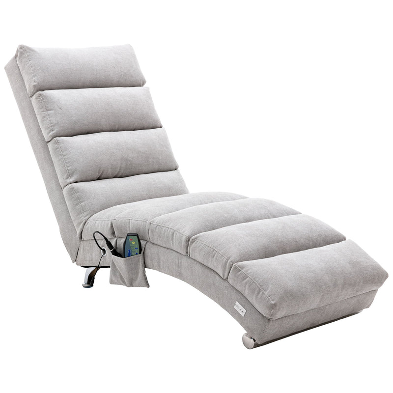 Massage Chaise Lounge Indoor With Remote Control, Ergonomic Electric Massage Lounger