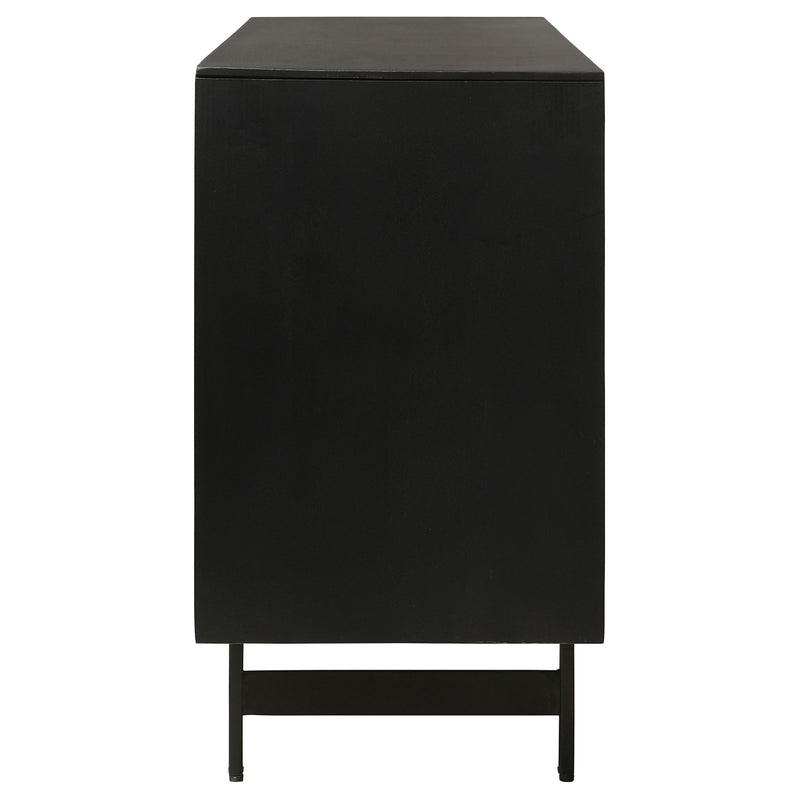 Madrid - 3 Door Accent Cabinet Doors - Natural / Black