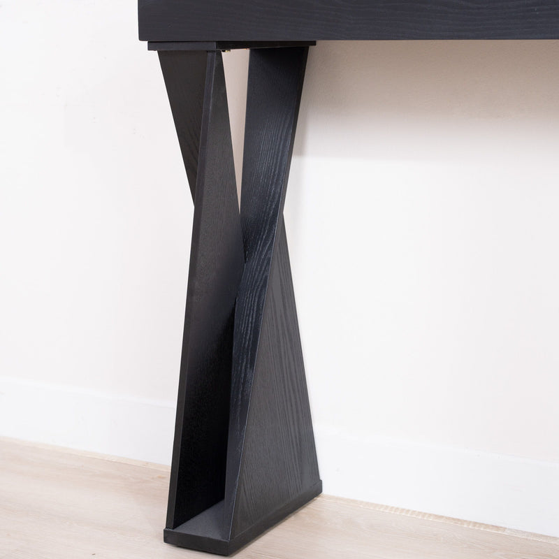 Console Table With Crossed Legs For Hallway - Black