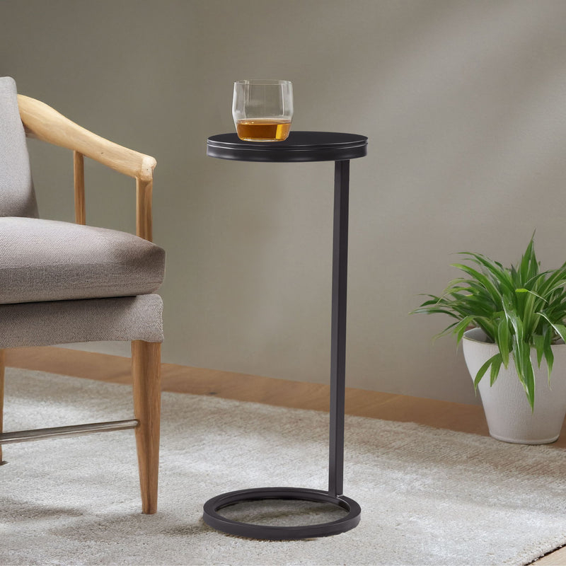 Yancey - Round Accent Table - Antique Bronze