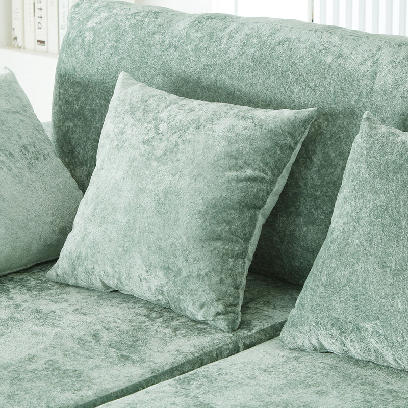 Boneless Design Upholstered Sofa Bed With Cup Holders