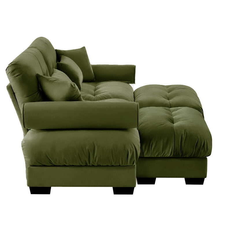 Super Comfort Oversized Modular Sectional Sofa With Movable Ottoman