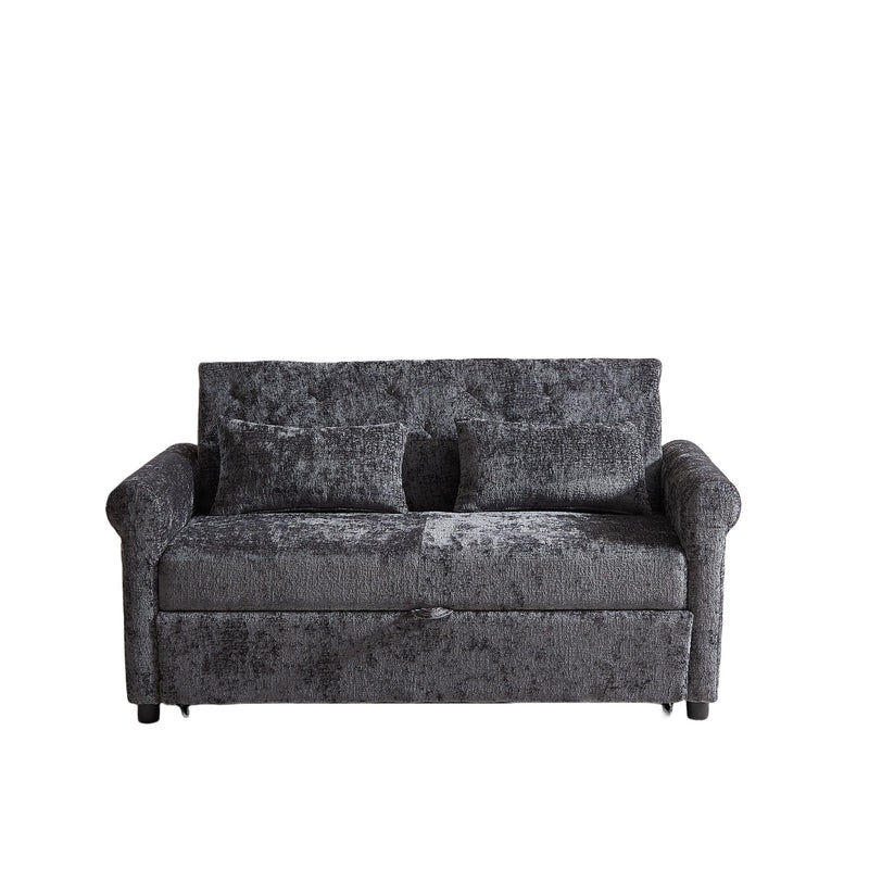 Loveseat Sofa Bed, Pull - Out Couch Sleeper & 2 Pillows