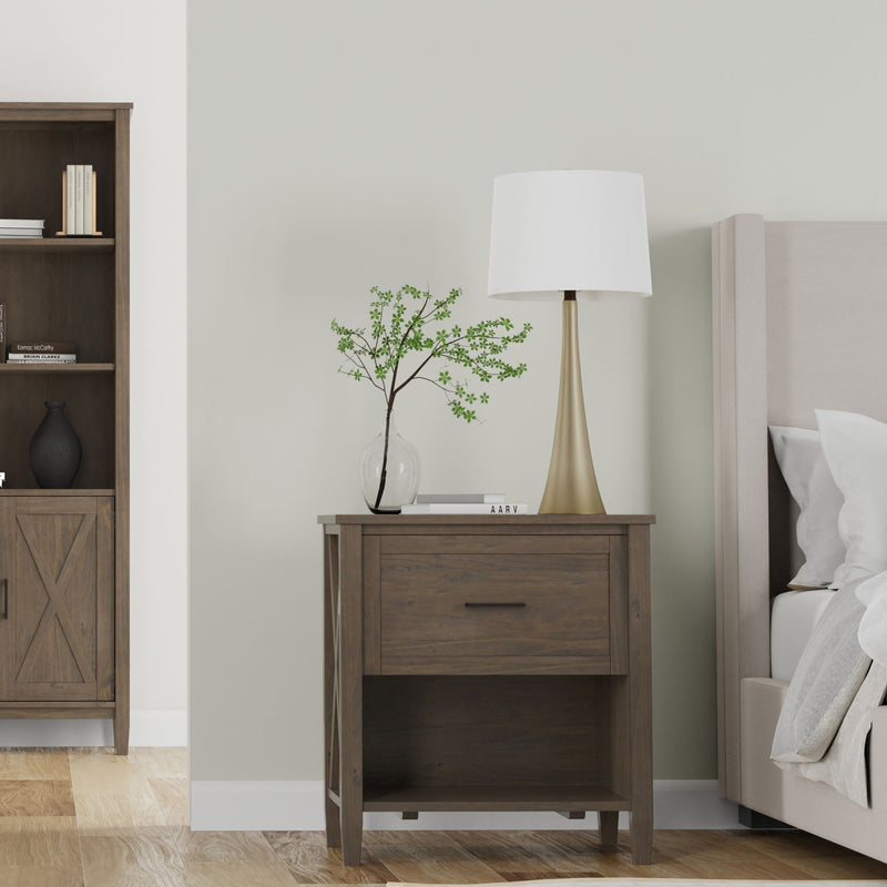 Ela - Bedside Table - Smoky Brown