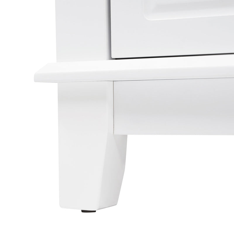 Bathroom Vanity With Sink, 6 Soft Close Drawers & Double Doors - White