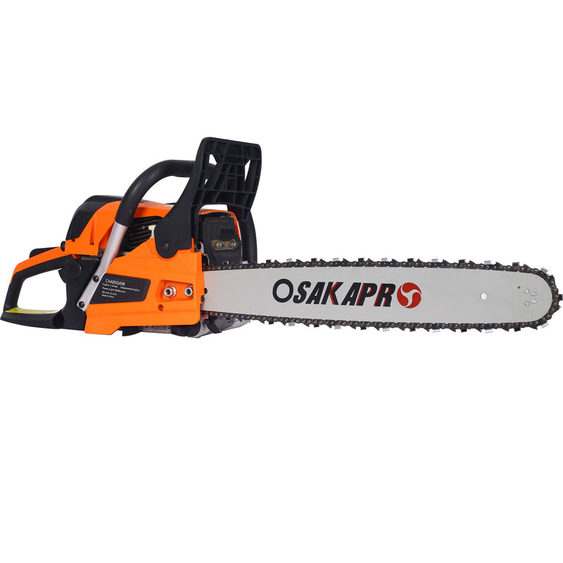 High Performance 22" 58Cc Gasoline Chainsaw For Trees And Wood Cutting Epa Compliant - Orange