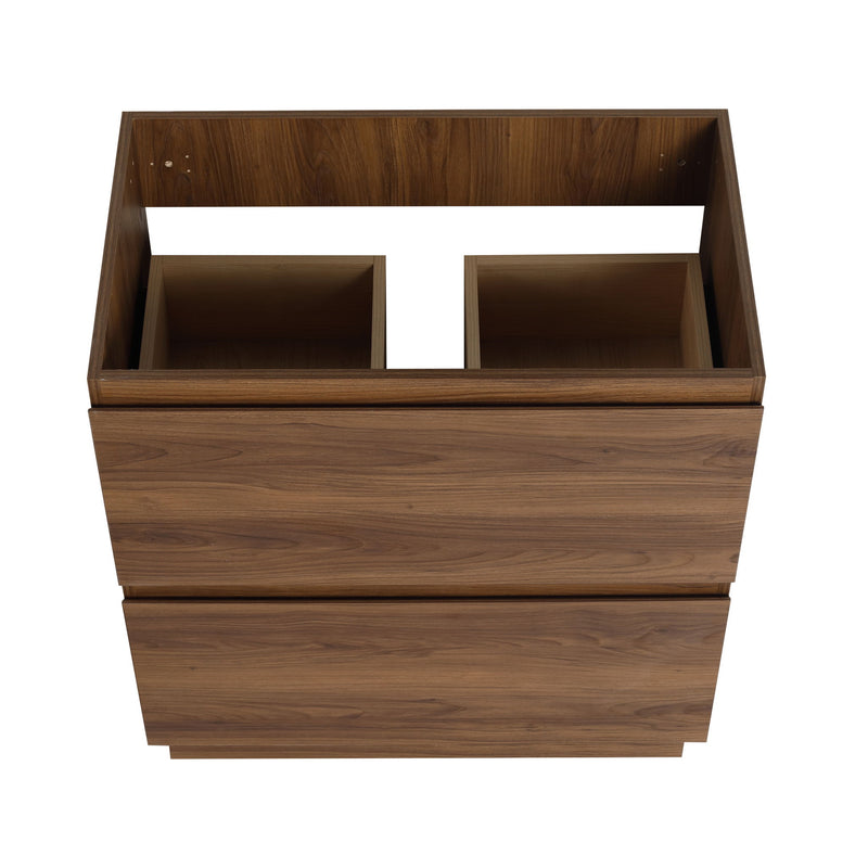 Modern Freestanding Bathroom Vanity Cabinet With Double Drawer