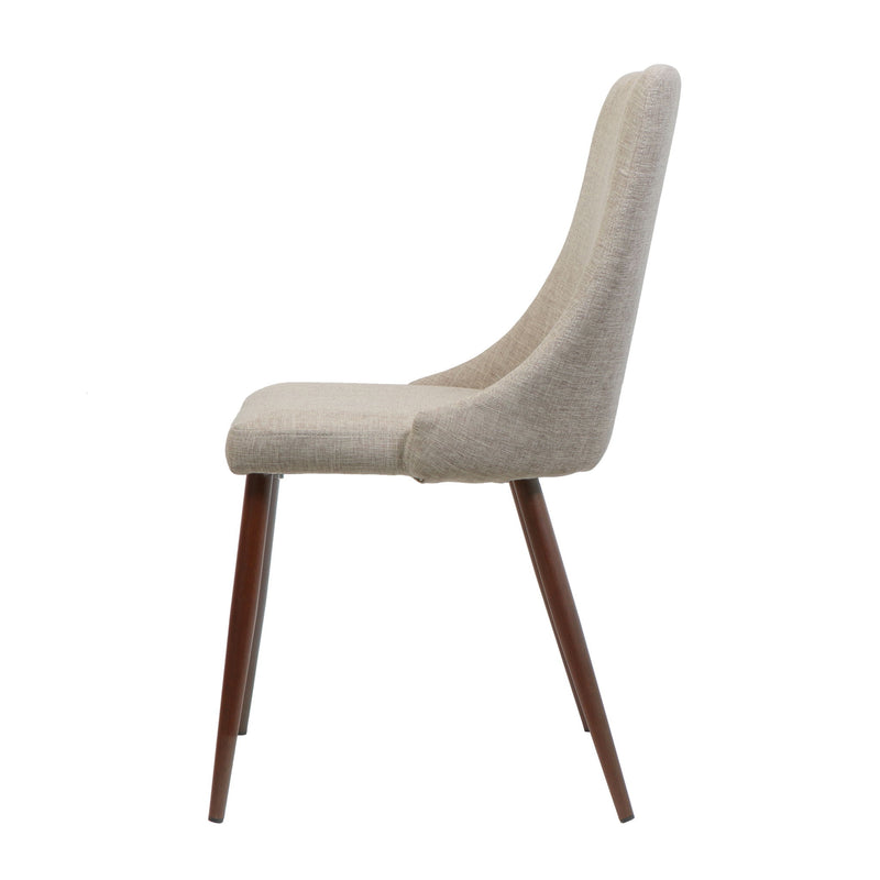 Mid Century Modern Fabric Armless Dining Chair