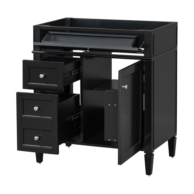 Bathroom Vanity With 2 Drawers And Tip-Out Drawer, Storage Cabinet