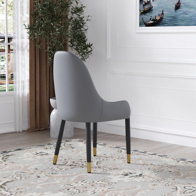 Modern Sponge-Filled Dining Chair, Solid Wood Metal Legs, Suitable For Restaurants, Living Rooms And Rooms (Set of 2)