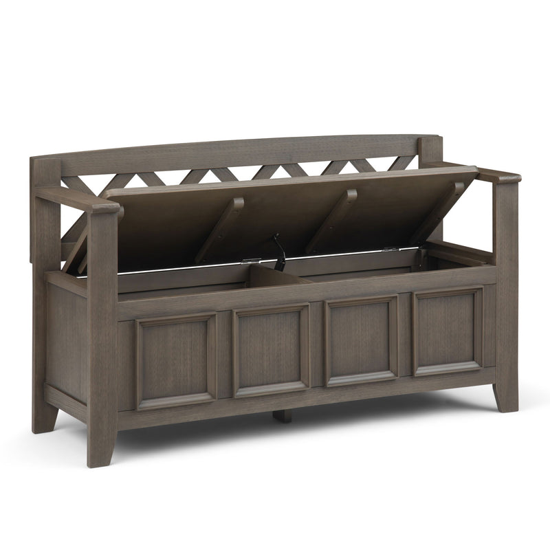 Amherst - Entryway Storage Bench - Dark Brown
