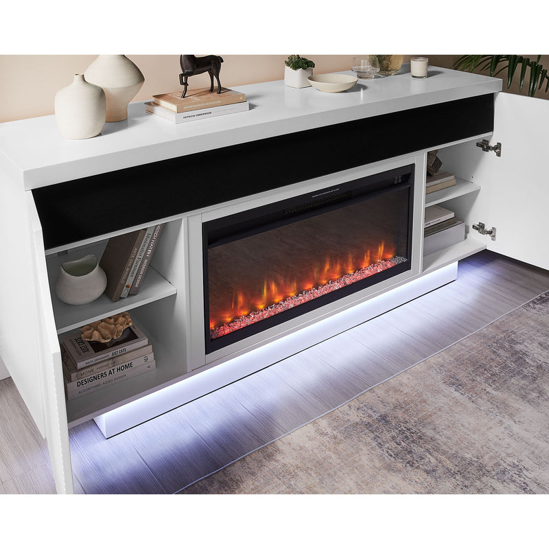 Alessia - Electric Fireplace With Multi Color LED And Flame Settings