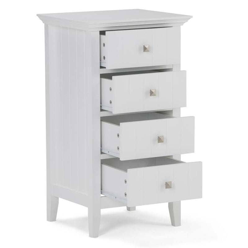 Acadian - 4 Drawer Floor Storage Cabinet - Pure White