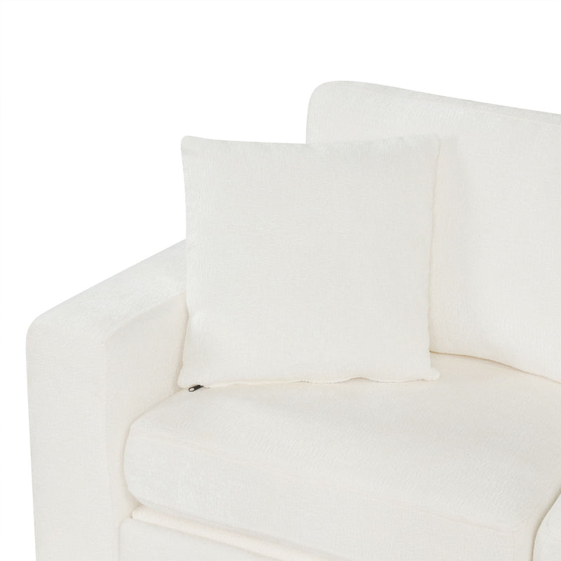Modular L-Shaped Sectional Sofa Bed With Pull-Out Sleeper, Cup Holders, And Storage