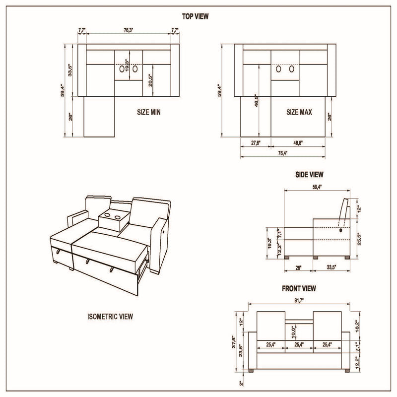Territory - Pull Out Sofa Bed
