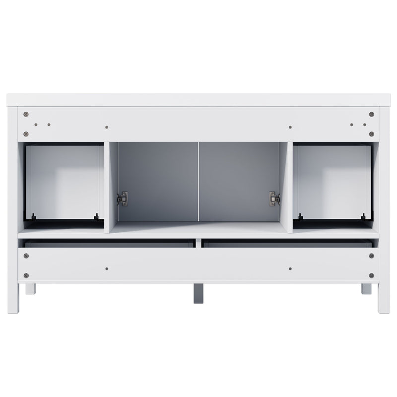 Bathroom Vanity With Separate Sink, Soft Close Doors And 4 Drawers