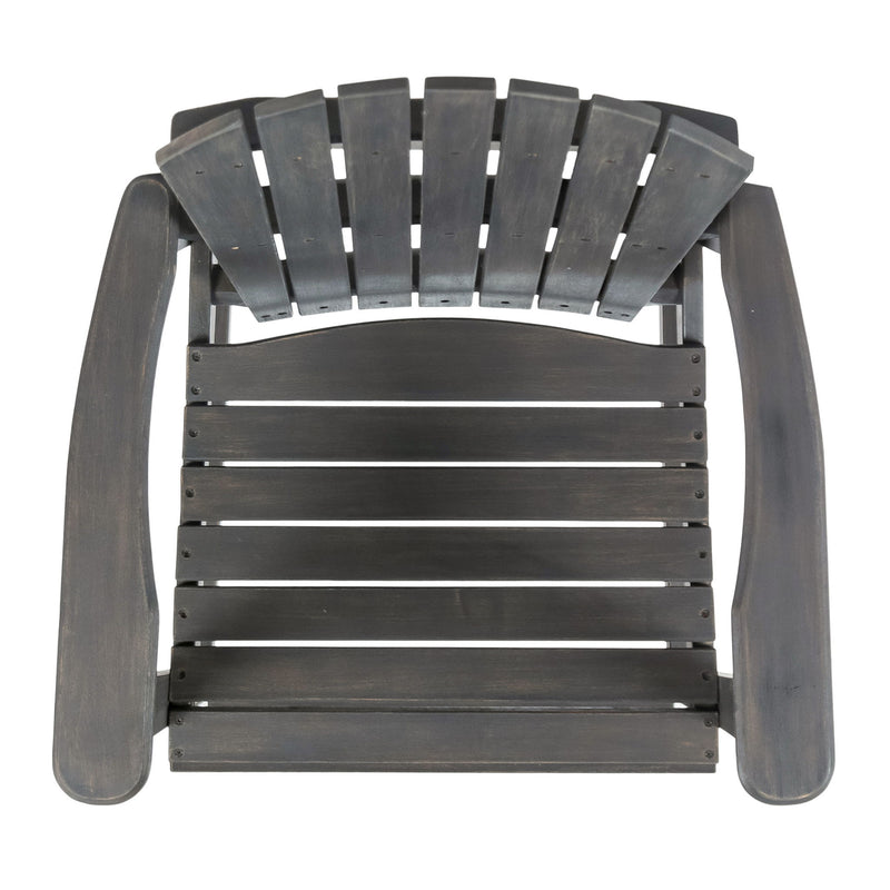 Outdoor Acacia Wood Adirondack Barstools (Set of 2)