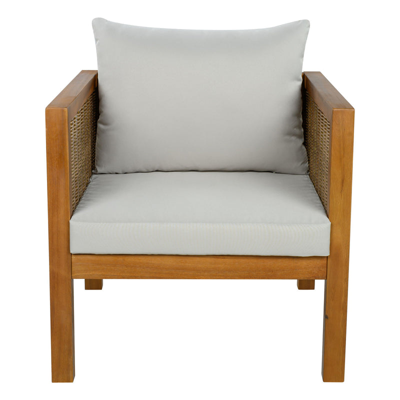 2 Piece Outdoor Armchair Set With Cushion