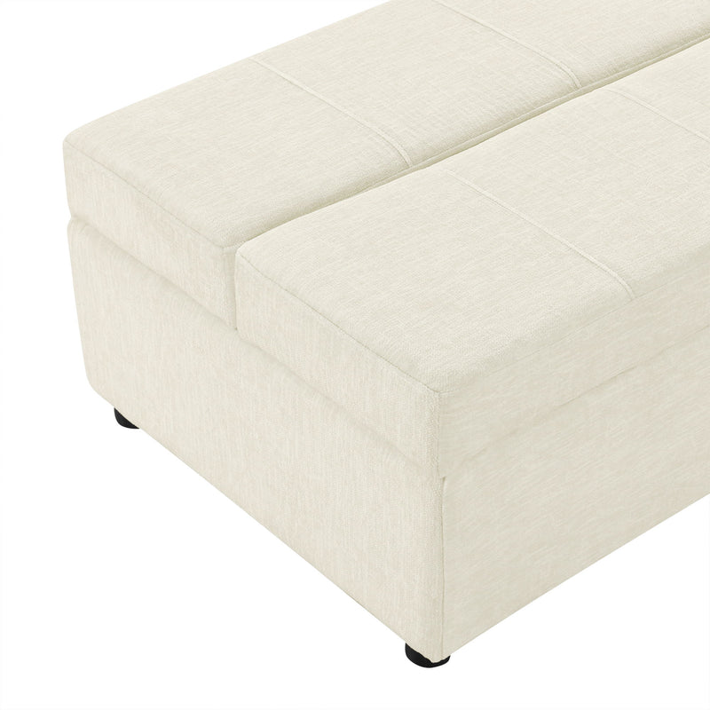 Twin Size Folding Ottoman Sleeper Bed With Mattress Convertible Guest Bed